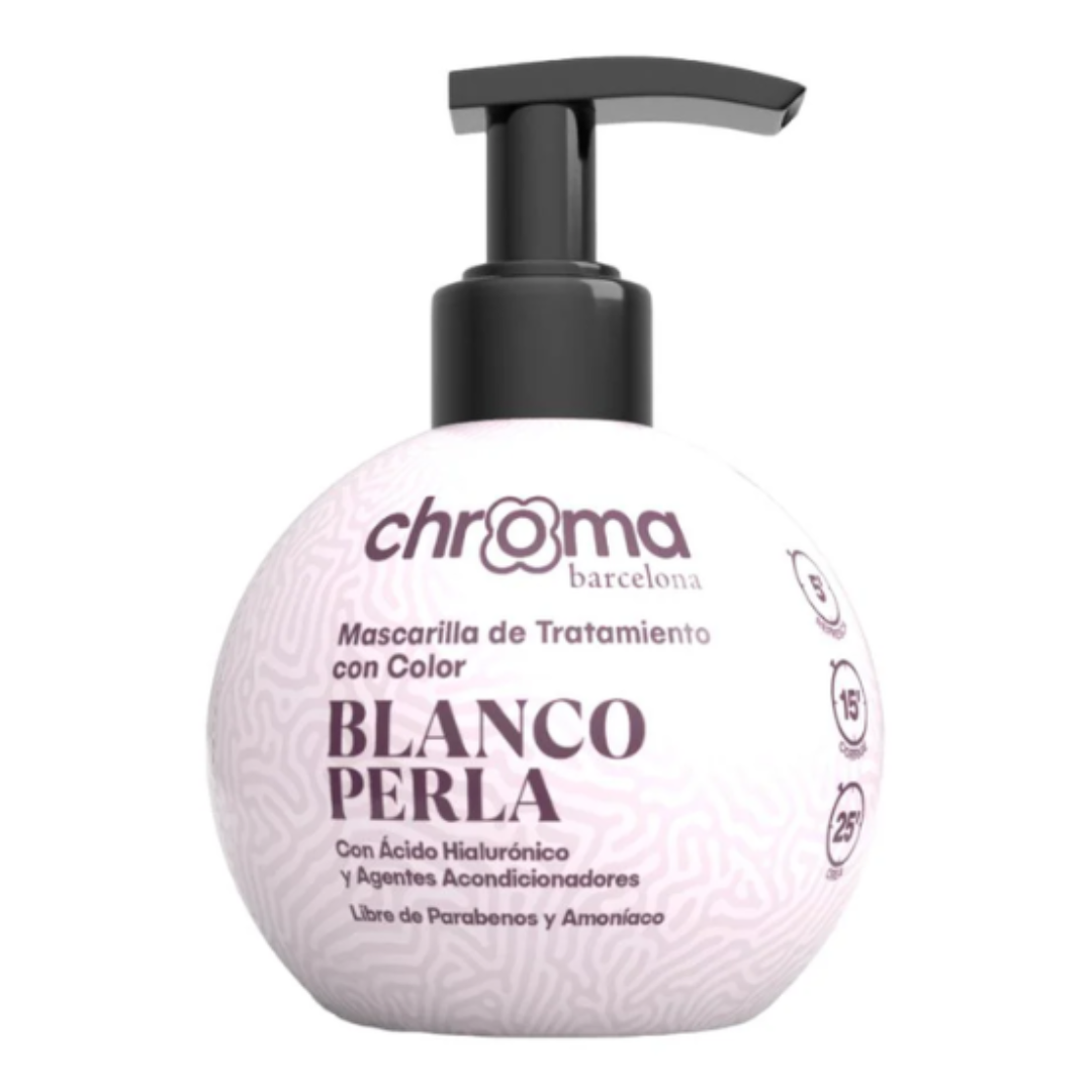 CHROMA BARCELONA - BLANCO PERLA - Mascarilla con Color - 250ml