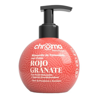 CHROMA BARCELONA - ROJO GRANATE - Mascarilla con Color - 250ml